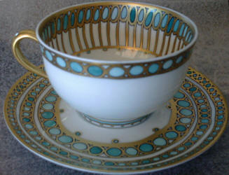 Syracuse breakfast cup and saucer by Robert Haviland and C Parlon