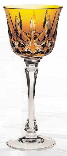 amber crystal glassware by Crisallerie de Montbronn