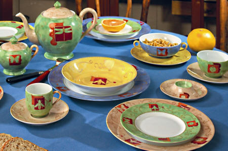 butterfly dinnerware, Ladybird in align variety of exciting colors  by jammet Seignolles
