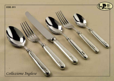flatware in Pewter by Valpeltro, Pewter Flatware, Inglese Collection