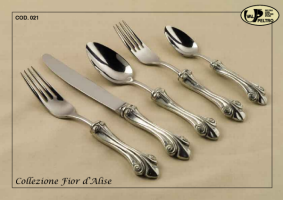 Pewter flatware by Valpeltro of Italy, hand fishished pewer flatware