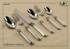 Italian flatware by Valpeltro, hand fishished pewer flatware