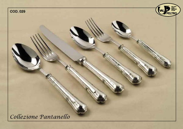 Italian Flatware in Pewter, Pantanello by Valpeltro of Italy