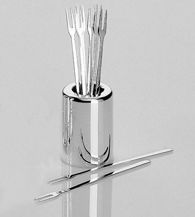 Table Decor in Sterling Silver and Silver Plate, cocktail stick holder, by Robbe & Berking