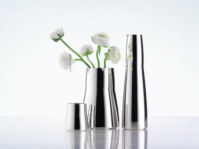 Table Decor, Goblet, vase and water pitcher, in Sterling Silver and Silver Plate by Robbe & Berking