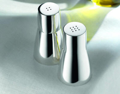 Table Accessories, salt and pepper cruet in Sterling Silver and Silverplate by Robbe & Berking