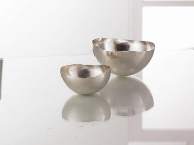 Table Decor in Sterling Silver and Silver Plate Martele bowls, by Robbe & Berking