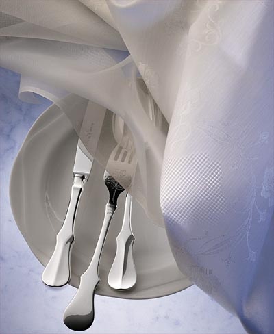 925 Sterling Silver Flatware, Alt Kopenhagen by Robbe and Berking of Germany, master silversmiths