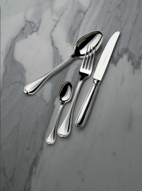 Handmade Sterling Silver Flatware, Classic Faden by Robbe and Berking