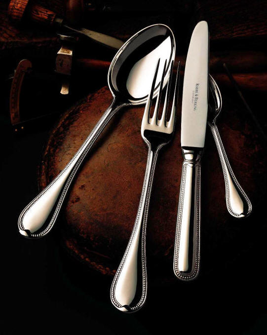 Elegant Silverplate Flatware, Franzosisch Perl by Robbe and Berking