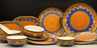 Artesa ceramic dinnerware in a range of superb and vibrant colors