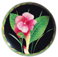 tropical flower plates, cana from Jammet Seignolles