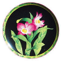 tropical flower plates, orchid from Jammet Seignolles