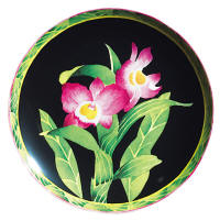 tropical flower plates, orchid from Jammet Seignolles