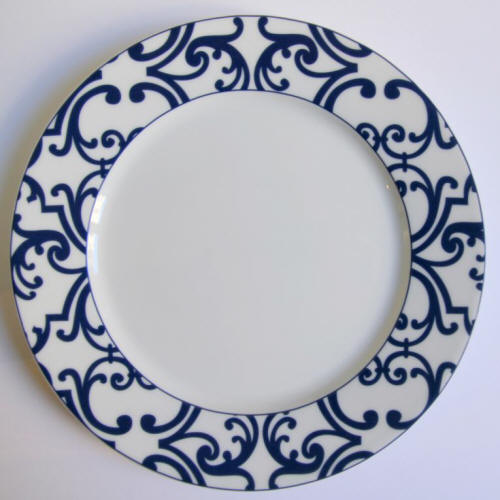 white and blue dinnerware by jammet seignolles, Consenza
