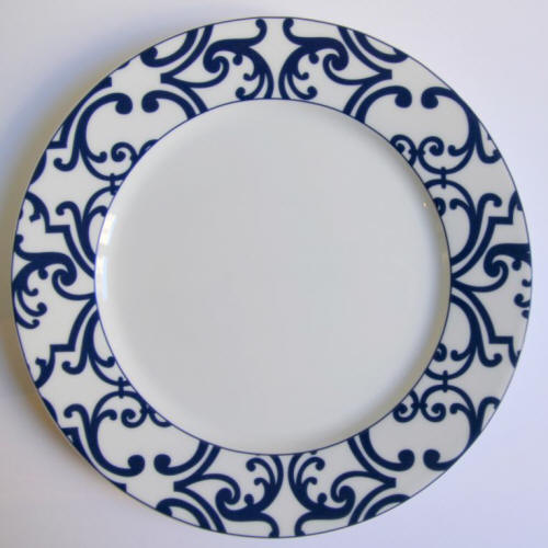 white and blue dinnerware by jammet seignolles, Consenza