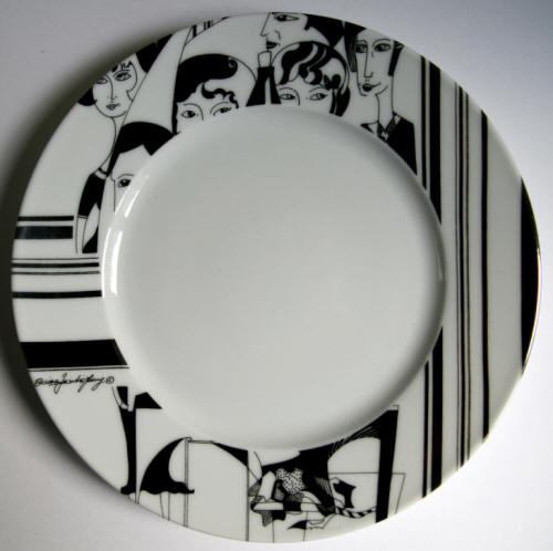black and white dinnerware, Darlings by Seignolles