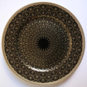 Black dinnerware, presentation or buffet plate, by jammet seignolles - Ormuz Black