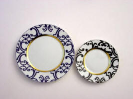 Taormina blue and white dinnerware by Jammet Seignolles of Limoges