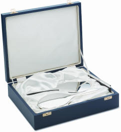 Sterling Silver Gifts for Women - 3 piece Plain Highly Polished Silver Dressing Table Set handmade by Broadway