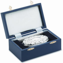 Sterling silver christening gift - baby boys brush and comb set embossed sterling silver