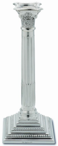 Silver Candle Holder - Corinthian Column by Broadway of England