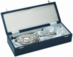 Sterling Silver Gifts for Ladies -  handmade dressing table set in embossed sterling silver