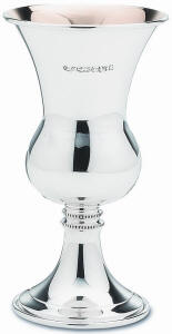 sterling silver Kiddush Cup, handmade in hallmarked sterling silver