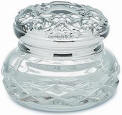 Sterling Silver Gifts for Ladies -Rouge jars with sterling silver victorian tops and crystal by Royal Brierley