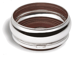 Sterling Silver Barrel Wine Coasters by Broadway of England