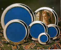 sterling silver picture frames - round beaded frames