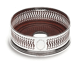 Sterling Silver Pierced Waves Wine Coasters by Broadway